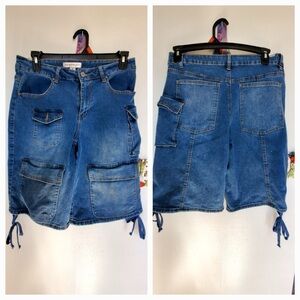 Madden Girl Blue Cargo Shorts